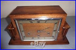 Fine Example Of An Art Deco Hermle Westminster Chiming Mantle Clock (working)