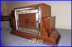 Fine Example Of An Art Deco Hermle Westminster Chiming Mantle Clock (working)