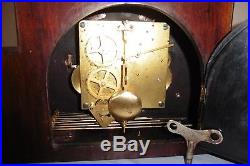 Fine Example Of An Art Deco Hermle Westminster Chiming Mantle Clock (working)
