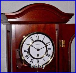 Fine German Hermle Burlwood 8-Day Westminster Chime Regulator Wall Clock Working
