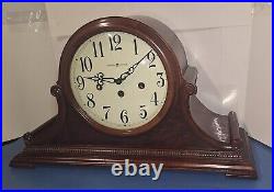 Fine Howard Miller Westminster Chime Tambour Clock 8-day Working With Key 630220