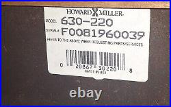 Fine Howard Miller Westminster Chime Tambour Clock 8-day Working With Key 630220