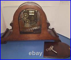 Fine Howard Miller Westminster Chime Tambour Clock 8-day Working With Key 630220