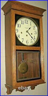 Fine Longines Westminster Chime Wall Clock Regulator Working 8 Day Hermle