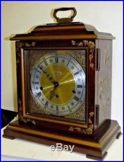 Fine Trend U. S. A Chinoiserie Westminster Chime 8 Day Bracket Clock Working Sligh