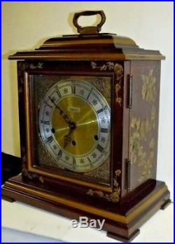 Fine Trend U. S. A Chinoiserie Westminster Chime 8 Day Bracket Clock Working Sligh