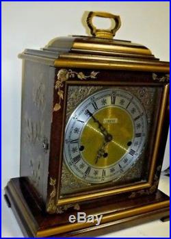 Fine Trend U. S. A Chinoiserie Westminster Chime 8 Day Bracket Clock Working Sligh