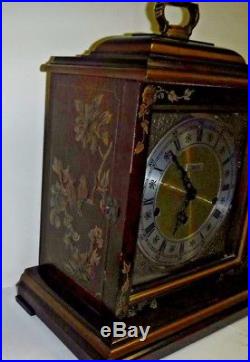 Fine Trend U. S. A Chinoiserie Westminster Chime 8 Day Bracket Clock Working Sligh