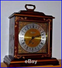 Fine Trend U. S. A Chinoiserie Westminster Chime 8 Day Bracket Clock Working Sligh