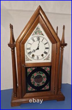 Fine Vintage Jauch German Double-Steeple 8-Day Chime Mantle Clock Working