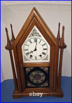 Fine Vintage Jauch German Double-Steeple 8-Day Chime Mantle Clock Working