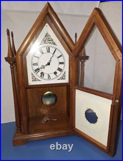 Fine Vintage Jauch German Double-Steeple 8-Day Chime Mantle Clock Working