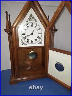 Fine Vintage Jauch German Double-Steeple 8-Day Chime Mantle Clock Working