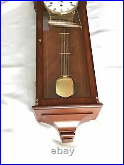 Flame Mahogany with Franz Hermle Triple Chime Westminster Regulator Wall Clock