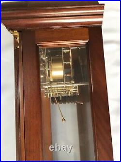 Flame Mahogany with Franz Hermle Triple Chime Westminster Regulator Wall Clock