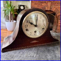 Fontenoy French Westminster Chime Mantel Clock Fully Serviced Mahogany Case