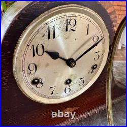 Fontenoy French Westminster Chime Mantel Clock Fully Serviced Mahogany Case Fontenoy French Westminster Chime Mantel Clock Fully Serviced Mahogany Case