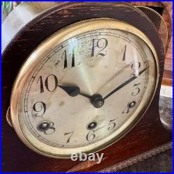 Fontenoy French Westminster Chime Mantel Clock Fully Serviced Mahogany Case