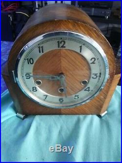 Foreign 1930's Mantle Clock 7 Day Westminster Chime