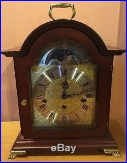 Franz HERMLE Sligh Westminster Chime Mahogany Mantle Clock WithMoon Phase /Germany