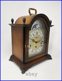 Franz Hermle 2 Jewel Moon Phase Mantel Clock With Westminster Chimes