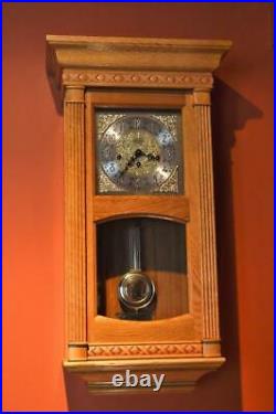 Franz Hermle / Emperor Solid Oak Westminster Chime Wall Clock