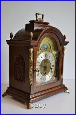 Franz Hermle Georgian Style 5-gong Westminster Chime Moon Phase Bracket Clock
