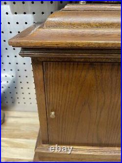 Franz Hermle Mantel Clock 340-020 Oak Stand Made In West Germany TROY