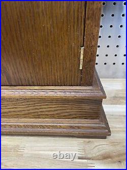 Franz Hermle Mantel Clock 340-020 Oak Stand Made In West Germany TROY