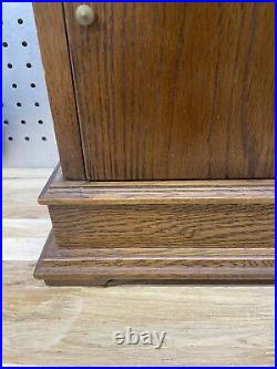 Franz Hermle Mantel Clock 340-020 Oak Stand Made In West Germany TROY