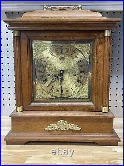 Franz Hermle Mantel Clock 340-020 Oak Stand Made In West Germany TROY