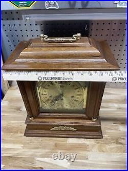 Franz Hermle Mantel Clock 340-020 Oak Stand Made In West Germany TROY