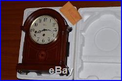 Franz Hermle Westminster Chime Inlay Wood Mantel Clock. Model 22827. New In Box