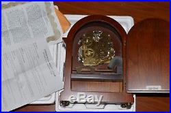 Franz Hermle Westminster Chime Inlay Wood Mantel Clock. Model 22827. New In Box