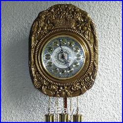 French Morbier Style Howard Miller Comtoise Wall Clock Westminster Chime