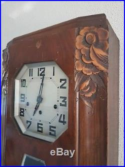 French Odo 36 Westminster chime wall clock
