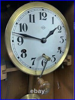 French Vedette Westminster Chime Wall Clock 1920s Vintage Antique Nice! Works