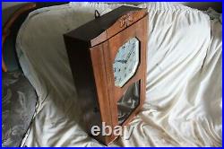 French wall clock VEDETTE. Plays westminster. Chimes. Working good //