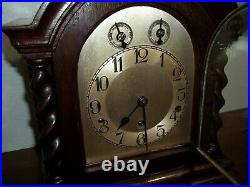 Fully Restored Kienzle Westminster Chime Bracket Clock With Barley Twist Columns