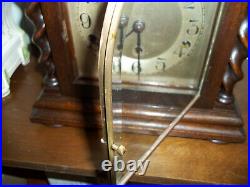 Fully Restored Kienzle Westminster Chime Bracket Clock With Barley Twist Columns