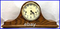 FullyServiced Howard Miller Mantel Clock Solid Wood Cabinet German Mech No Chime