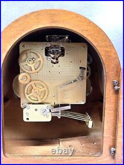 FullyServiced Howard Miller Mantel Clock Solid Wood Cabinet German Mech No Chime