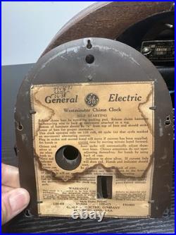 GE Model 350 Westminster Chime Mantel Clock Telechron Serviced Runs Quiet c1938