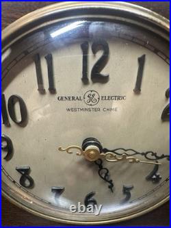 GE Model 350 Westminster Chime Mantel Clock Telechron Serviced Runs Quiet c1938
