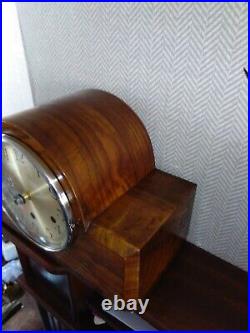 GERMAN ART DECOR WESTMINSTER CHIME MANTLE CLOCK CONVERTED QUARTZ WithMINSTER V G C