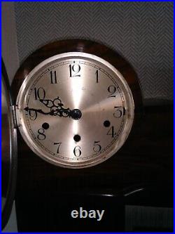 GERMAN ART DECOR WESTMINSTER CHIME MANTLE CLOCK CONVERTED QUARTZ WithMINSTER V G C