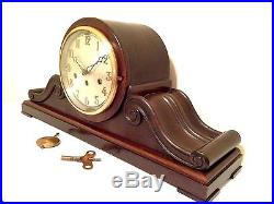 GERMAN JUNGHANS ANTIQUE MANTLE CLOCK With WESTMINSTER CHIMES LARGE, BEAUTIFUL