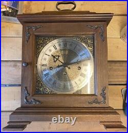 GM Employee Hamilton German Westminster Chime Bracket Clock Runs With Key