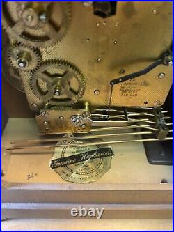 GM Employee Hamilton German Westminster Chime Bracket Clock Runs With Key