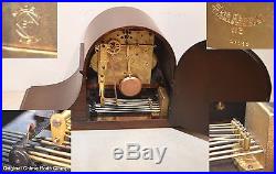 Grand Seth Thomas Chime No 74-1921 Antique Westminster Clock In Ribbon Mahogany